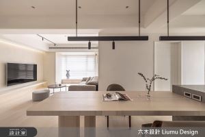 31坪中古屋窗邊框景修飾結構大柱，捨一房換夢幻中島大餐桌實現北歐風！_視覺圖