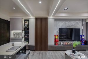 簡約舒適的25坪現代風空間！輕透明亮開放公領域，餐桌兼中島全面提升生活實用度_視覺圖