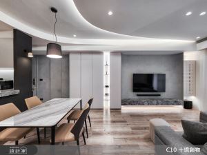 優雅流淌的光影弧度！在迷人現代宅中，渲染靜謐的晨白微光_視覺圖