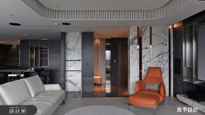 81坪中和高樓水岸! 淺白石色、內斂木質交織冷冽金屬，毛胚華麗變身摩登當代宅_視覺圖