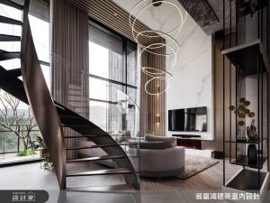 百坪樓中樓套上女子優雅濾鏡！訂製飯店風精品客廳、日落豪宅絕美餐廚，還能獨享陽台泡腳SPA與星級主臥_視覺圖