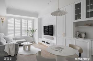 22坪美式風空間一攬美好景致，細膩設計與留白手法描繪綻放山茶花_視覺圖