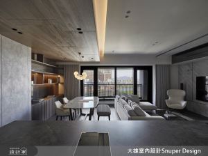 收攬城市風景的現代風精品宅，格柵供桌融入開放公領域成就細膩又能凝聚家人的場所_視覺圖