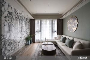 現代輕奢風走出坪數限制！小宅迎來舒適空間感，以潑墨大理石奠定華麗姿態_視覺圖