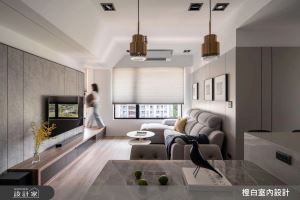 自然元素混搭人文氣質小宅！木質與灰階的浪漫調和，開放中島美廚延展空間尺度_視覺圖