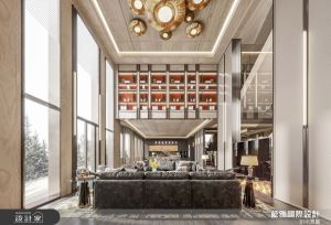 揭開奢華風豪宅設計秘訣！挑高天際伴隨大尺度石材與木紋延伸，烘托非凡藝術質韻_視覺圖