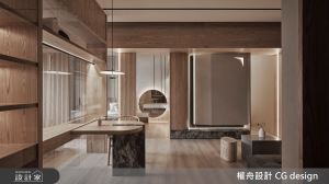 弧形與格柵交織溫馨木質宅，榮獲2023年華人金創獎住宅微型類金獎_視覺圖