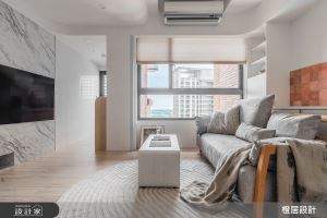 首購族夢想格局！開放式玄關x客廳暈染花磚，靜享 16 坪兩房一廳舒適小日子_視覺圖