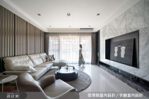 42.5坪新成屋以現代語彙打造輕奢美宅，大器石材與隱藏門讓優雅變成一種日常_視覺圖