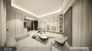 架構優雅輕奢的未來情境！28坪現代風樣品屋，望見兩大一小的美好日常_視覺圖