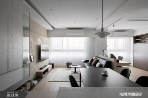 2+1房的退休生活剛剛好！融入簡約灰色與收納機能，拉門彈性切換開放與獨立書房_視覺圖