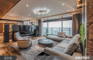 細膩的建材配置及協調的開放式格局，引入流暢的通風和景觀實現一家三口的心之所嚮_視覺圖