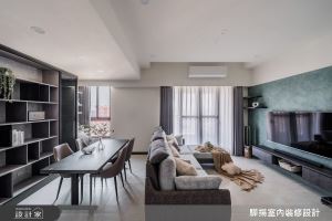 徜徉綠意森林宅邸！玄關洞洞板收納、綠色電視牆與玻璃木質櫃體，交織愜意溫馨生活感_視覺圖