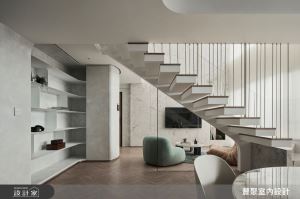 調整樓梯位置引入陽光詩意，現代風開放餐廚打破邊界凝聚家人情感、注入自由氣息_視覺圖