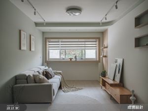 老屋變身莫蘭迪色森林感小宅，23坪也能擁有完整客餐廚及3房！_視覺圖