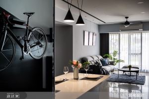 作息不同也能融洽相處！單車、珍藏名酒化身沈穩現代宅的天然景深_視覺圖