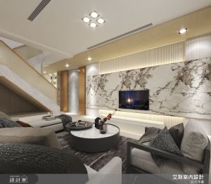 豪宅標配玫瑰金鍍鈦、大理石與木質格柵！細節設計打造60坪現代風別墅！_視覺圖