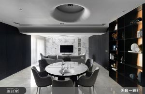 台中毛胚屋華麗變身Quiet Luxury，運用奢石、金屬等詮釋低調奢華的豪宅設計_視覺圖