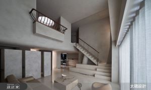 80 坪老樓中樓翻新成大人樹屋！收納櫃排列創造回字動線、科技燈膜模擬洞穴天光灑落_視覺圖