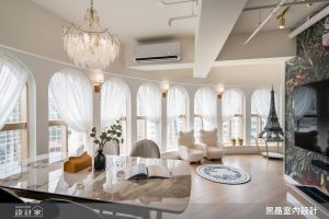 走入設計師的美式古典辦公室，以拱門修飾現代窗扇為商業洽談提供專業典雅的場所_視覺圖