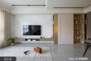 奶茶色的現代風低奢美學，異材質搭配實現凝聚家人情感的溫暖居所_視覺圖