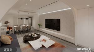 訂製24坪雜誌款北歐風單身宅！大電視牆、中島餐桌與休閒角落，創造美好生活儀式感_視覺圖