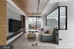 預售屋客變成就滿分日常，只有21坪也可以擁有獨立玄關與療癒系中島吧檯!_視覺圖