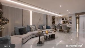 奢石與設計燈飾的精緻氣質，為60坪高級訂製私人豪宅，打造頂級生活享受_視覺圖