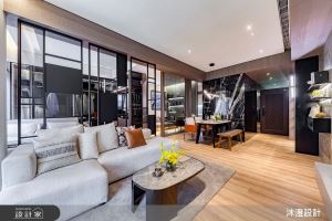 特殊隔屏X多功能臥室將空間化繁為簡，灰、褐、黑交織人文氣息濃厚的輕雅寬居_視覺圖