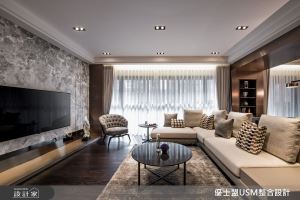 回家就像入住奢華五星飯店般舒適！揉捻石材與木質，打造藝術型的親子居所_視覺圖