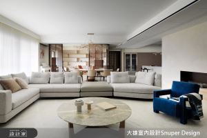 87坪現代感都會豪宅，以奶油色x弧形打造親子宅內的溫柔邂逅_視覺圖