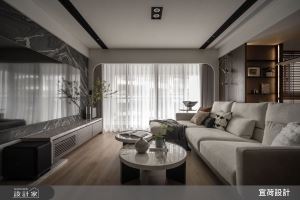 38坪內斂沉穩的現代宅！圓弧設計×石材美學，打造五星飯店般的三房機能宅_視覺圖
