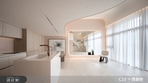 〔開箱影片〕粉系浪漫美宅，更衣室、大中島機能俱全，隱藏收納開闊空間，在家也能做空中瑜珈_視覺圖