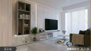 15 坪規劃兩房零壓迫！懸浮收納和二進式設計，光感放大術建構空間感與機能兼具的現代小宅_視覺圖