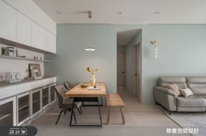 酪梨綠主題色的26坪北歐風新成屋，留白與木質交織溫潤居所_視覺圖