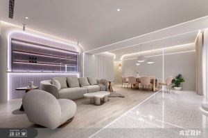 【TV】巧妙圓形破解多門廊道  天光感現代輕奢潔白家宅_視覺圖