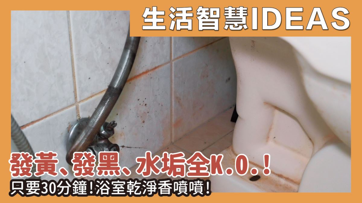 30分鐘快速清潔浴室！簡單11步驟，輕鬆去除霉斑、水垢、髒汙，瞬間變身療癒空間！_視覺圖