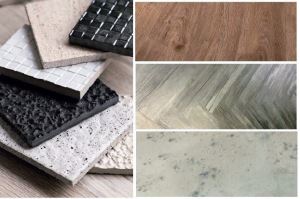 建材評比分析－地板建材：磁磚、超耐磨地板、塑膠地磚、 水泥_視覺圖