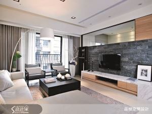 石材和木皮搭配出手感居家_視覺圖