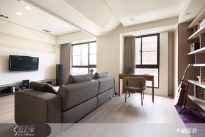 這樣空間好開闊!新婚小倆口只規劃兩房其餘空間採取開放式_視覺圖