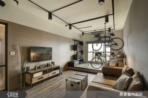 自行車架當隔屏　個性工業風時尚宅_視覺圖