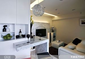 大理石妝點時尚居家 17坪小空間也有大器感_視覺圖