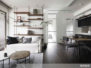 黑白灰階材質層次堆疊，專屬單身男子的自在居家_視覺圖