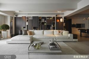 客廳轉向看盡林蔭大道 30年老屋大器升級_視覺圖