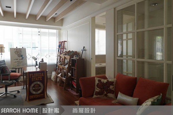 100坪新成屋(5年以下)＿美式風客廳書房案例圖片＿尚展空間設計＿尚展_23之15