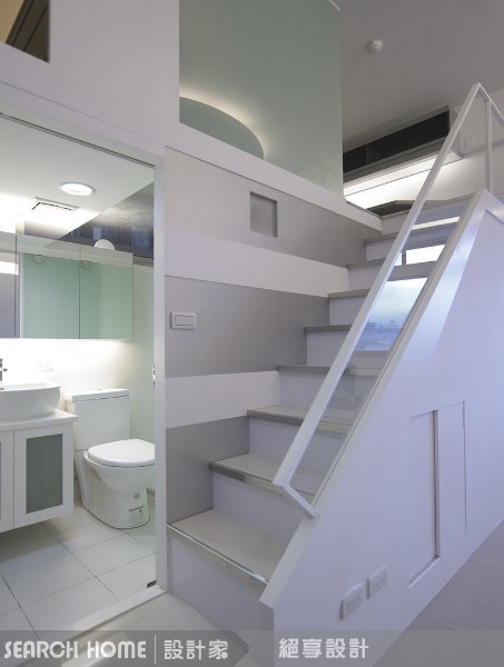 25坪新成屋(5年以下)＿現代風樓梯案例圖片＿絕享設計＿絕享_27之12