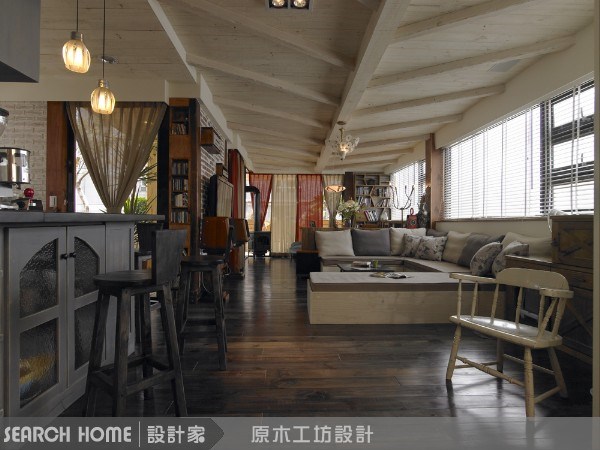 45坪新成屋(5年以下)＿鄉村風客廳案例圖片＿原木工坊&客製化．手工實木傢具＿原木工坊_10之5