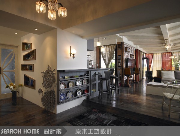 45坪新成屋(5年以下)＿鄉村風玄關案例圖片＿原木工坊&客製化．手工實木傢具＿原木工坊_10之3