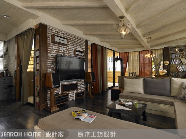 45坪新成屋(5年以下)＿鄉村風客廳案例圖片＿原木工坊&客製化．手工實木傢具＿原木工坊_10之4