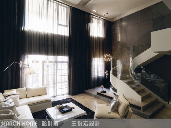 100坪新成屋(5年以下)＿美式風客廳樓梯案例圖片＿森境設計＿王俊宏_12之17